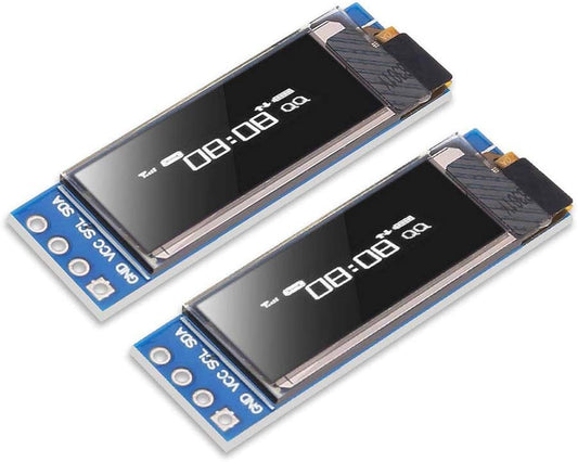 2pcs 0.91'' I2C 0.91 inch I2C SSD1306 I2C 128x32 3.3V~5V DORHEA OLED Display Module IIC LED DC Display Module White LCD