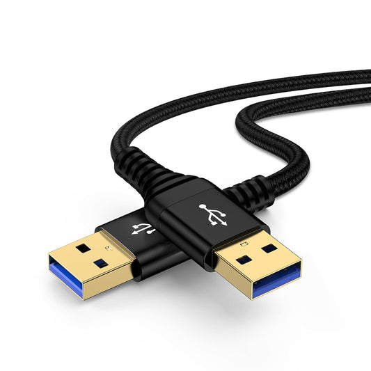 Cable,10FT USB3.0 Player,TV,Monitor,Printer,Set USB to USB High Speed Cable Male to Male USBA to USBA Cord Double Sided