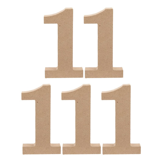 COHEALI 5Pcs Paper Mache Number 1 for 1st Birthday Party Decor | 4-Inch Unfinished Number One for DIY Crafts, Table Centerpiece, Nursery Decor and Home Address Sign