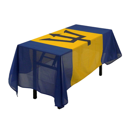 MSFHHA Rectangular Barbados Barbadians Flag Tablecloth, 59 Inches * 83 Inches, Polyester/Oxford Blend, Fade-Resistant, Washable, Suitable for Kitchen Dining & Outdoor Events