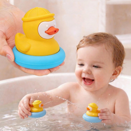 2-Pack Duck Baby Teething Toys, Detachable Silicone Infant Teethers & Bath Toys, Floating Water Sensory Toys for Babies 3+ Months, Food Grade BPA-Free Chew Toys for Bathtub & Pool, Ideal Baby Gift