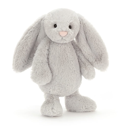Jellycat Bashful Grey Bunny Stuffed Animal, Medium 12 inches - Rabbit and Bunny Plush Toy - Classic Children's Gift