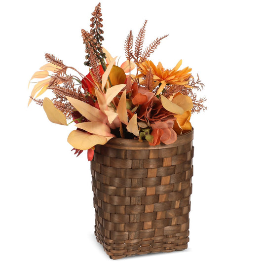 Alipis Woven Hanging Basket 2-Pack 9.84X6.69X10.62In - Farmhouse Style Wall Mounted Storage Basket for Kitchen Vegetables Fruits and Flower Display Organizer