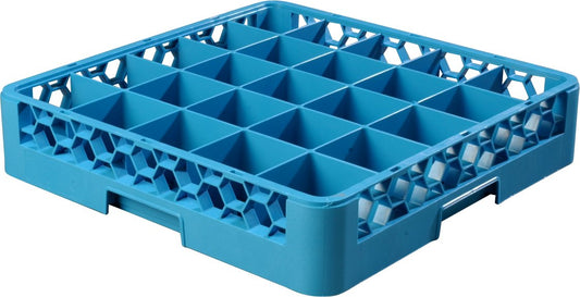 Carlisle FoodService Products OptiClean 25 Compartment Glass Racks – Fits 3.25" Diameter Red Wine Goblets, Beverage Glasses, Rocks Glasses, Tamper Proof Restaurant Kitchen, Blue