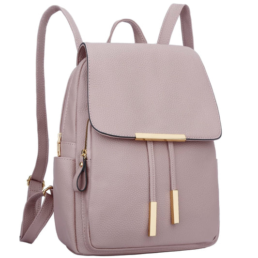 KKXIU Trendy Leather Backpack Purse for Women and Ladies Shoulder Travel Daypacks Bags (A-Pink)