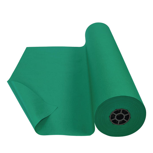 Colorations Dual Surface Paper Roll, Holiday Green, 36" x 1000', Textured Paper, Classroom Craft & Art Supplies, Bulletin Board, Gift Wrapping, Chalkboard Wallpaper