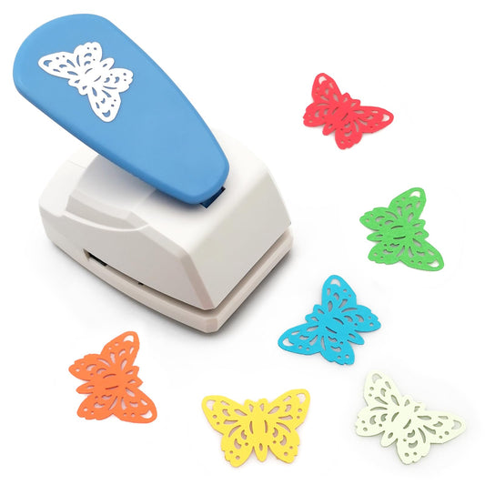 Craft Punch 1-7/8'' Butterfly Punch Butterfly Shapes Paper Cutter Puncher for Crafting on Card Stock, Various Paper Types, Vinyl Sticker (Non-Toy, Not for Children)