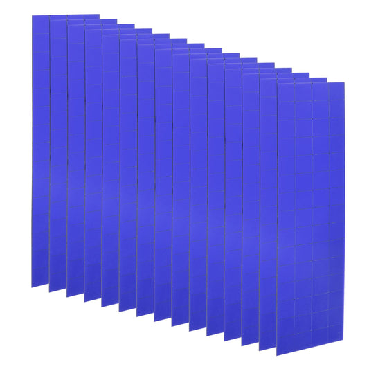 HARFINGTON 15 Sheet 1800 Pieces Self Adhesive Mirror Mosaic Tiles 10x10mm Small Square Mirror Tiles Sticker Disco Ball Stickers Mini Glass Tiles for DIY Craft Party Home Decoration, Blue