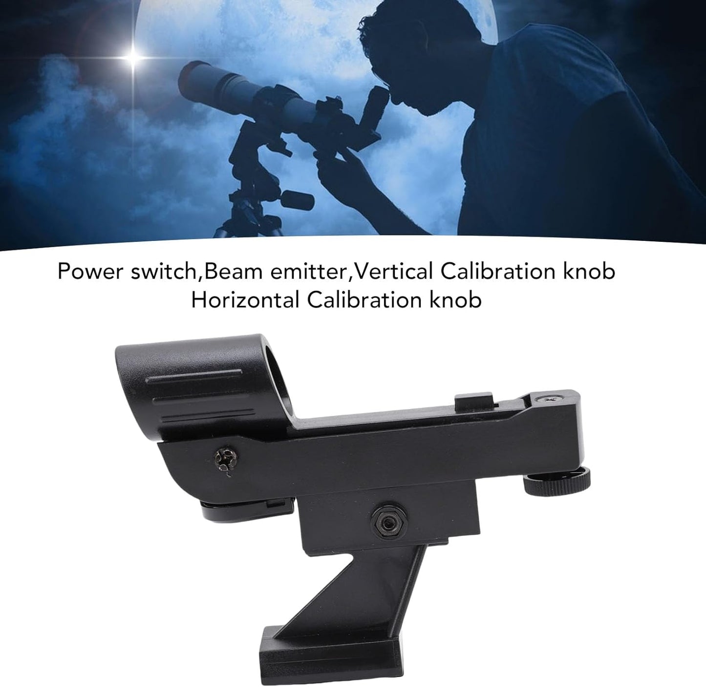 XUMIUZIY 80EQ Red Dot Finderscope, LED Dot Viewfinder with Brightness Adjustment for Astronomical Telescopes