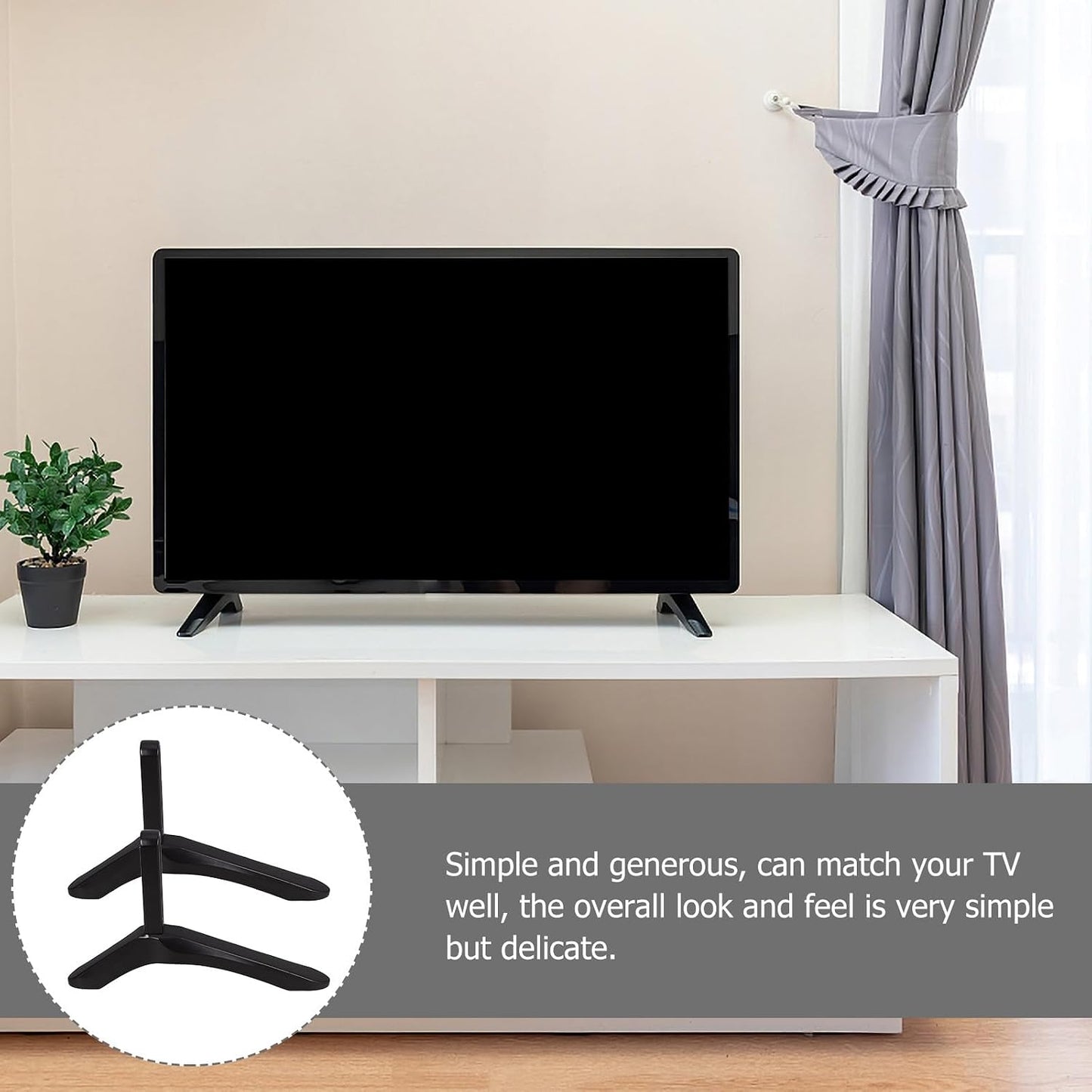 UTHCLO Universal TV Stand Base with Screws Tabletop TV Support Stand Compatible with Flat Screen Televisions for Home