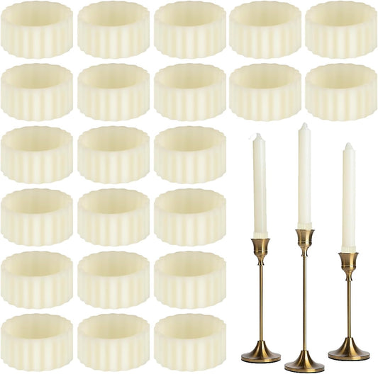 Skiennix 22 Pcs Rubber Candle Hugger - Silicone Taper Candle Grippers for Weddings & Home Decor