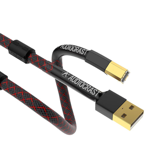 2.0 (1.5m/4.92ft) Tertullus HiFi USB Cable A to B Digital Audio Audiophile Cable