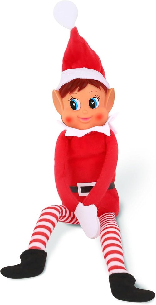 Elfette Plush Toy - Christmas Elf Behaving Badly | Naughty Girl Doll | 12 Inches