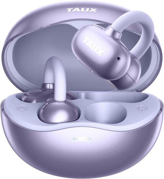 X6, 5.4 26H TALIX Ultra Open Ear Earbuds Clip-On Headphone with Directional Sound, Ultra-Light Comfort Fit, Bluetooth