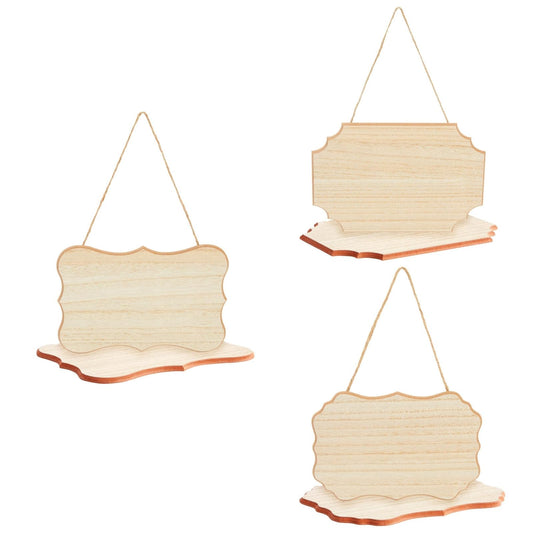 Juvale Blank Wooden Signs - 9 x 6 in, 1/4 in Thick Brown MDF, 6 Pack with Jute Rope - DIY & Home Decor - Wood for Crafts - Things to Paint On & Hanging Plaques