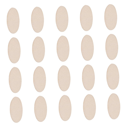 NUOBESTY 200pcs Unfinished Wood Oval Slices Natural Rustic Wooden Cutout Oval Wood Pieces Tag for DIY Craft Wedding Centerpiece Christmas