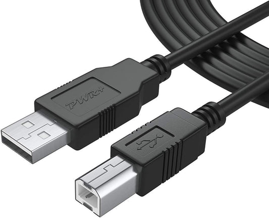 25Ft USB-2.0 Extra Long Cable Type-A to Type-B High Speed Cord for Audio Interface, Midi Keyboard, USB Microphone