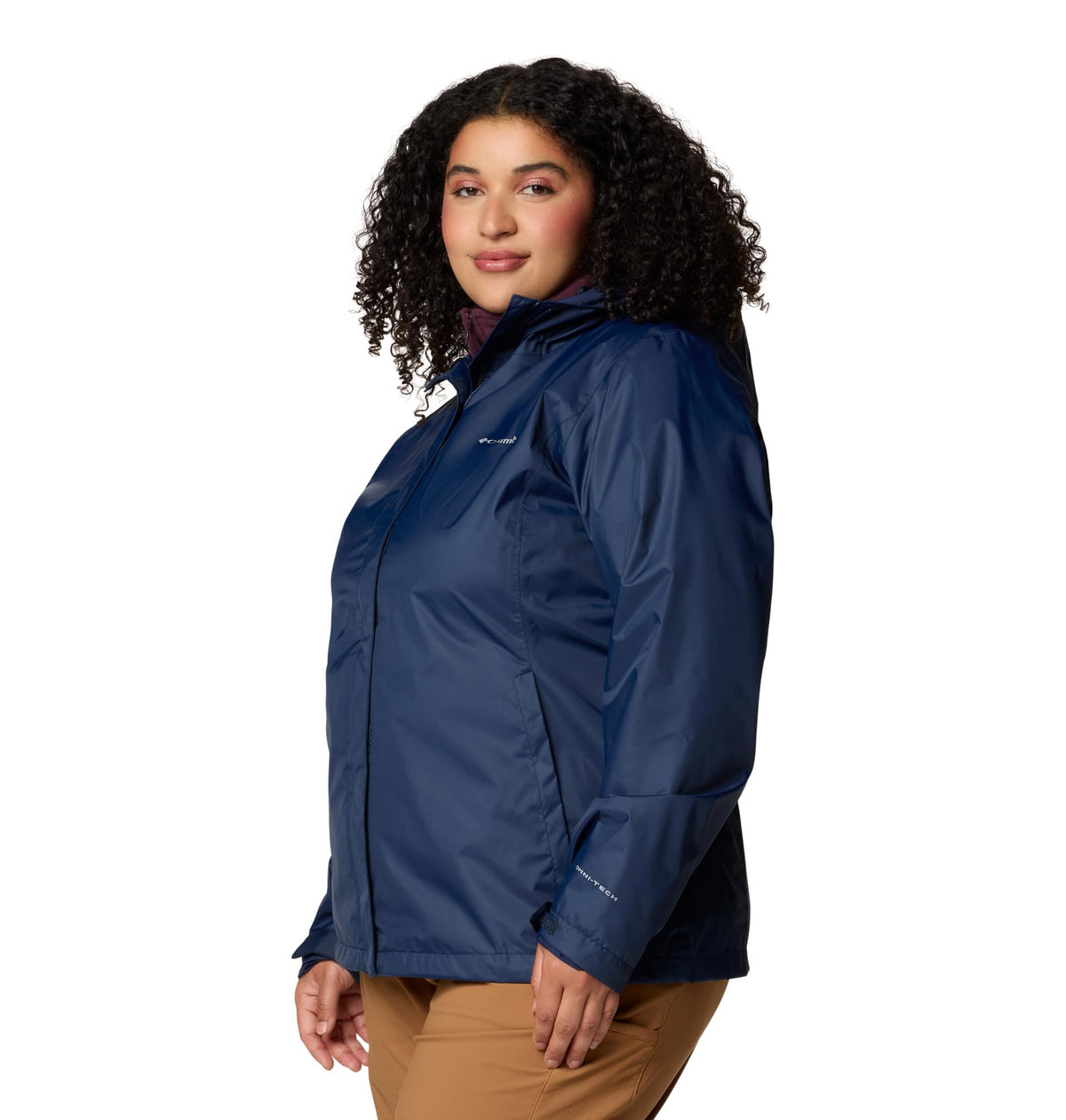 Columbia Womens Arcadia II Waterproof Rain Jacket, Collegiate Navy, Medium