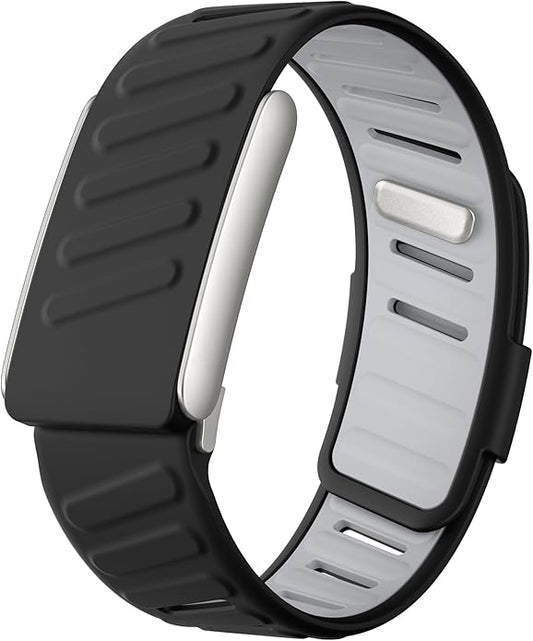 VeveXiao Rugged Comfort Silicone Wristband Compatible with WHOOP 5 | Whoop MG Band, Durable Soft Silicone Sports Loop Replacement Bands for Men Women with Metal Frame Connector