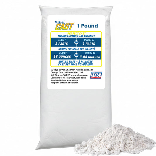Perfect Cast Mold Casting Powder, Fast-Curing, Non-Toxic, Water-Based Material for DIY Sculptures, Jewelry, Crafts & Models, USA Made, 1 lb Bag