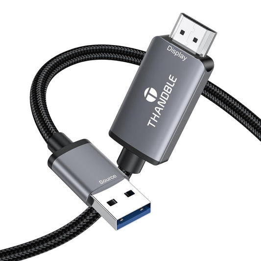 THANDBLE 3FT, 1080P 60Hz 3.0 7/8/10/11 USB to HDMI Adapter Cable USB A to Audio/Video Converter Cable for Monitor, TV