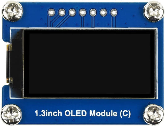 waveshare 1.3inch 64128 I2C OLED Module, Resolution Black/White Display Module with SPI and Interface for Raspberry Pi
