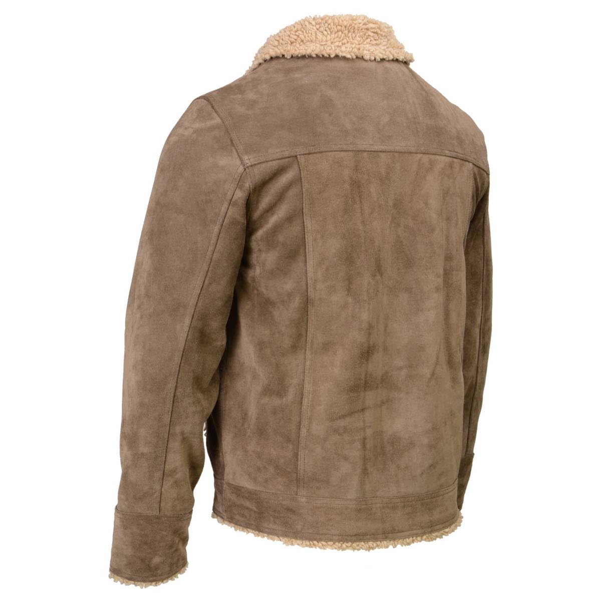 Milwaukee Leather Vintage Men's Classic Suede Leather Fashion Coat Jacket | SFM - Large