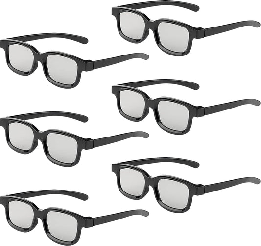 TOUMEI 3D 3D 3D 3D 3D (6pcs) Reald Glasses, Circular Polarized Non-Flashing Passive Glasses for Reald Format