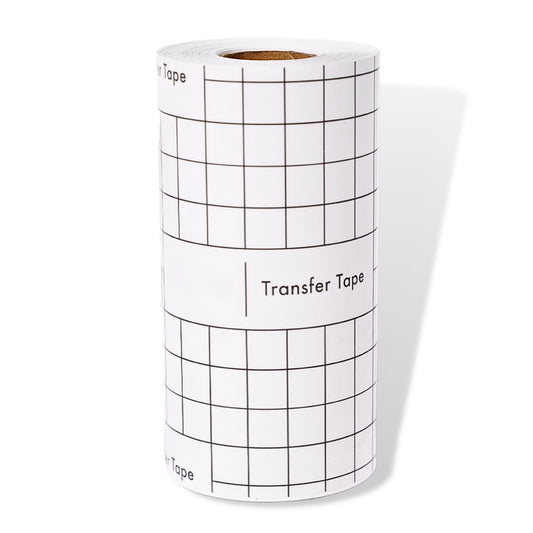 Clear Transfer Tape for Vinyl - Clear Application w/Grid for Cricut, Silhouette, Decals, Signs & Crafts Projects for Vinyl -No Residue, Easy Release Medium Tack Transfer Tape Roll Stickers (6" x 50")