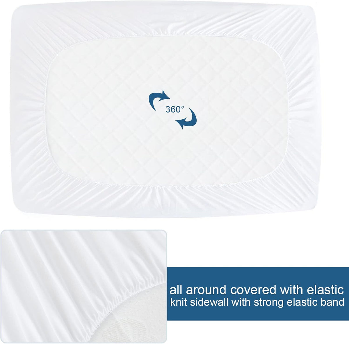 Twin Mattress Protector Waterproof Soft & Breathable Terry, Noiseless Twin Mattress Cover Fitted Sheets up -14'' Mattress Protector for Kids Bed Cover Mattress Pad Protecor Machine Wash