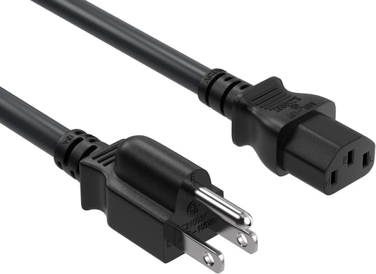 Cable Leader 2ft 18 IEC320 C13 5-15P, AWG Universal Power Cord to NEMA Extension Power Cord, Compatible with Computers