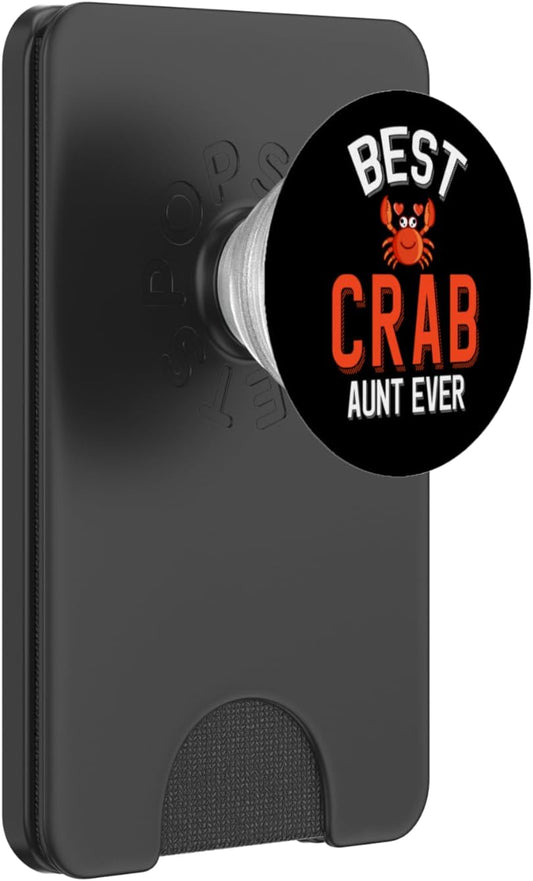 Cute Crab Family Apparel Best Crab Aunt Ever PopSockets PopWallet for MagSafe