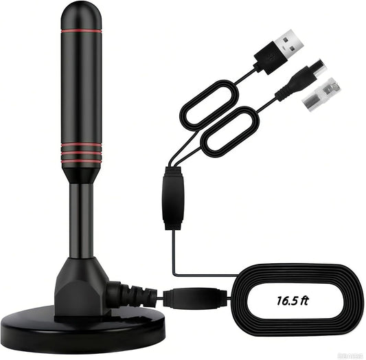 BAOZMINAN 4K 1080p,Easy Installation,16.5ft Cable,2 TV Antenna Smart TV Indoor,Long Range Reception for Local Channels