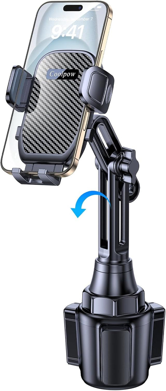 Coolpow Cup Holder Phone Holder for Car Phone Holder Cup Holder Phone MountUltra Stable & Never ShakePhone Holders
