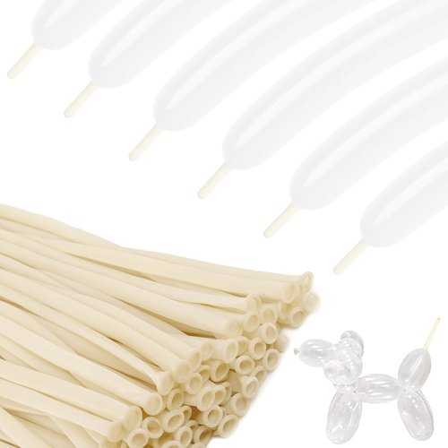 260 Clear Long Balloons - Skinny Stretchy Tie Balloons for Animal Making & Balloon Arches