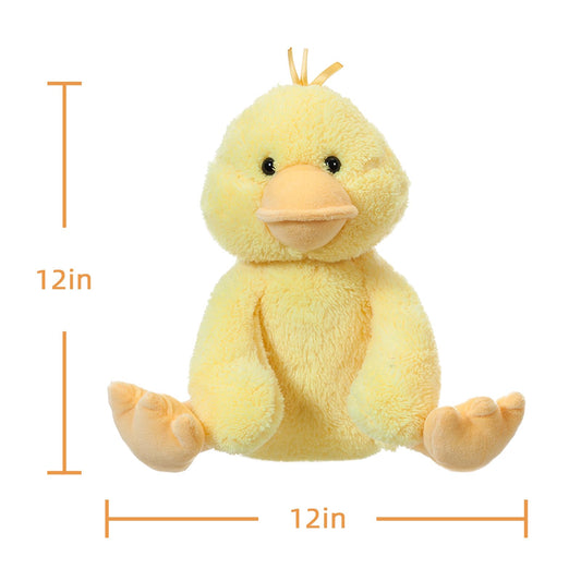 Apricot Lamb Toys Plush Yellow Duck Stuffed Animal Soft Cuddly Perfect for Child (Velvet Duck,12 Inches)