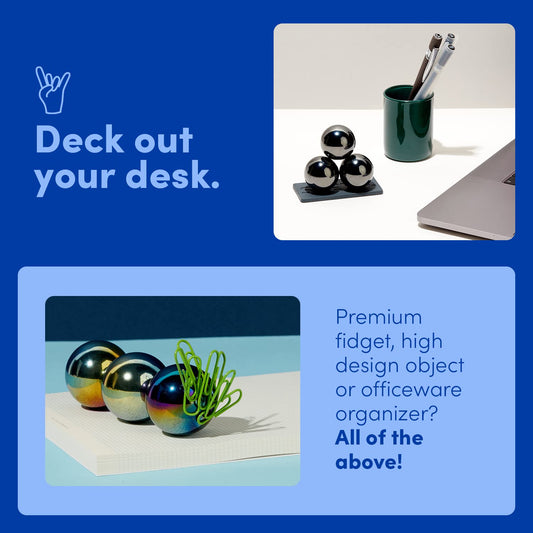 Speks Supers Magnetic Balls Fidget Toy for Adults and Teens 14+ | Stress Relief, Desk Toy | Stocking Stuffers & Office Holiday Gifts | Gunmetal 6 Pack
