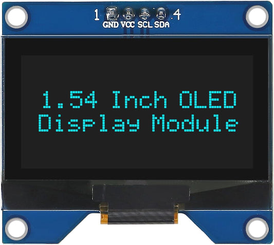 Coliao 1.54 Inch 12864 128x64 SSD1309 I2C 4 OLED Module Driver IIC Serial Interface Self-Luminous Display Board