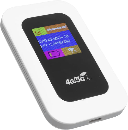 Tomantery 4G 5G 2100 Portable WiFi Mobile Hotspot, Pocket Device with Mah Battery for Outdoor Use, Multi-Device
