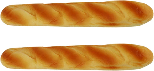 Xoeryoy 2PCS 13.8x2.4in Bread, PU Realistic Long Artificial Bread, Bake for Display, Photography Props, Bakery Ornament
