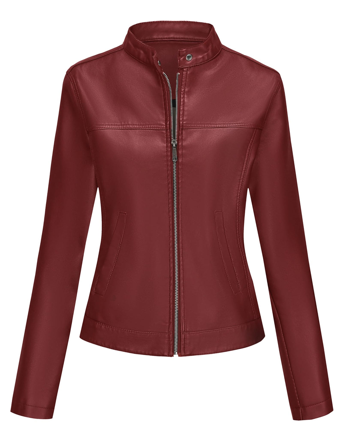 Arkgene Leather Jacket Women Faux Leather Jackets Motorcycle Biker Bomber Outwear Coat