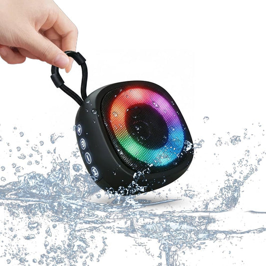 Treayes 5.4 Mini Bluetooth Speaker with RGB Lights, Portable Small Wireless Speaker with Deep Bass, Bluetooth Compact