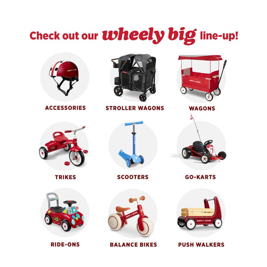 Radio Flyer 4-in-1 Pedal & Push Stroll 'N Trike, Ages 1-5, Toddler Tricycle & Stroller, High-Density Foam Tires, Parent Push Handle, UV Canopy, Removable Tray, Headrest & Seatbelt, Stroller Tricycle