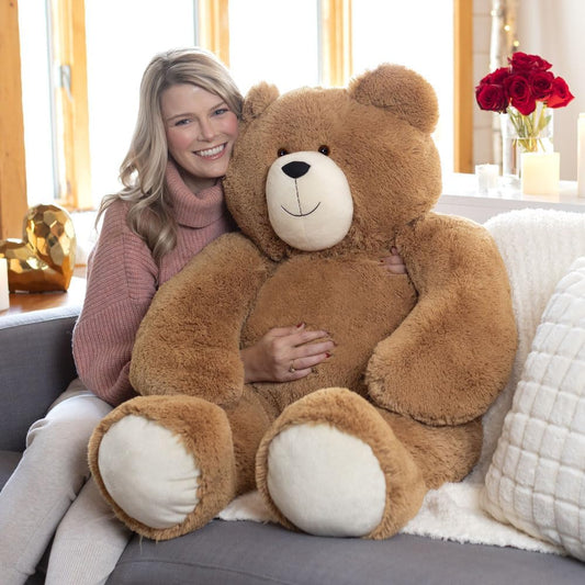 Vermont Teddy Bear Giant Stuffed Animal 4 FT - Big Easter Teddy Bear for Kids & Adults | Stuffed in Vermont, USA - Eco Friendly Gift Saves 200 Plastic Bottles