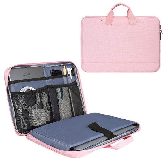 15.6 Inch Laptop Sleeve TSA Case Women Ladies Bag for Macbook Pro 16" M5 M4 M3 M2 M1, Lenovo Ideapad 15.6", HP Envy/Victus 15.6, Dell Inspiron 15, Acer Aspire/Nitro 15, ASUS MSI Macbook 15 Case, Pink