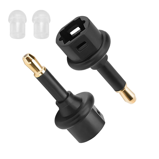 Togconn (3.5mm 2 Pack, 3.5mm Toslink to Mini Toslink Jack) Audio Adapter Toslink Female to Jack Mini Male S/PDIF