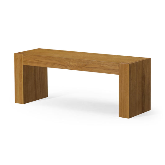 Maven Lane Zeno Bench – Natural Solid Wood – Ideal for Living Room, Entryway and Bedroom Décor