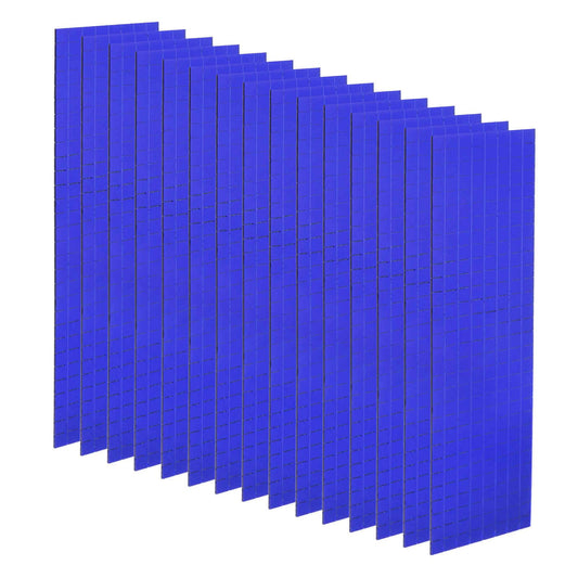 HARFINGTON 15 Sheet 7200 Pieces Self Adhesive Mirror Mosaic Tiles 5x5mm Small Square Mirror Tiles Sticker Disco Ball Stickers Mini Glass Tiles for DIY Craft Party Home Decoration, Blue