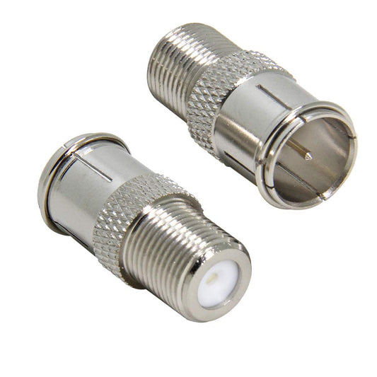 2 Pack RFAdapter Coax Quick Connect, Ullnosoo F Type Male to Female Push on Connector Adapter Plug for TV, Antenna
