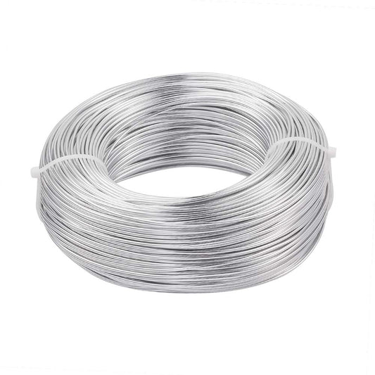 Pandahall 328 Feet Silver Aluminum Craft Wire 15 Gauge Flexible Metal Wires Armature Bendable Wire for Jewelry Making, Bonsai Trees, Sculpting, DIY Crafts Beading Floral